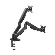 Bracom Gas Spring Dual Monitor Arm with USB Ports Black