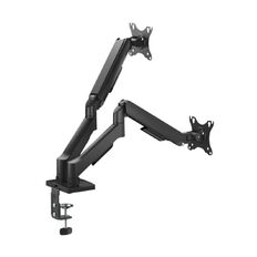 Bracom Gas Spring Dual Monitor Arm with USB Ports Black