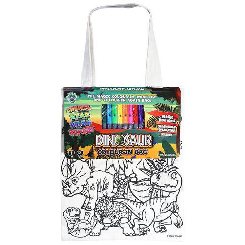 Splat Planet Large Dinosaur Colour-in Bag With 10 Magic Pens
