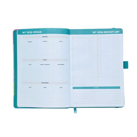 WS 2026 Weekly Planner Multi-Coloured