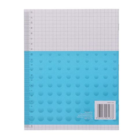 WS Exercise Book 1E4 7mm Quad 28 Leaf Blue Mid