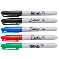 Sharpie Permanent Marker Fine Assorted Colours Assorted 5 Pack