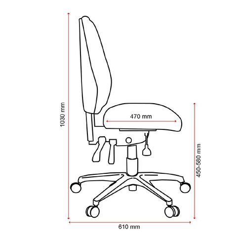 Buro Seating Aura Ergo Plus Charcoal