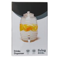 Living & Co Glass Drinks Dispenser Clear 5.2L