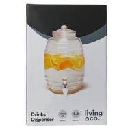 Living & Co Glass Drinks Dispenser 5.2L