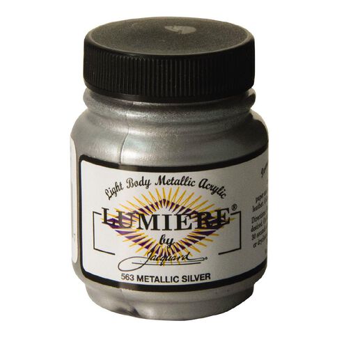 Jacquard Lumiere Acrylic Paint Metallic Silver 66.54ml