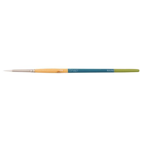 Princeton Snap Brush Short Handle Taklon Round 2 White