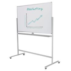Boyd Visuals Porcelain Mobile Whiteboard 900mm x 1200mm