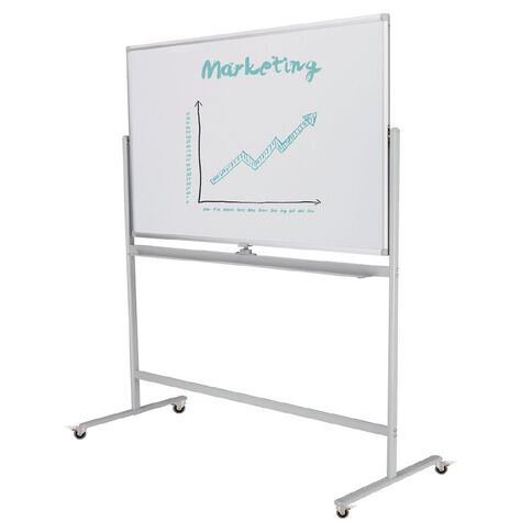 Boyd Visuals Porcelain Mobile Whiteboard 900mm x 1200mm