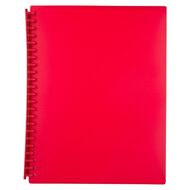 WS Clear Book Refillable 20 Leaf Red Red Mid A4