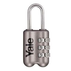 Yale Travel Padlock 3 Wheel Combination 23mm