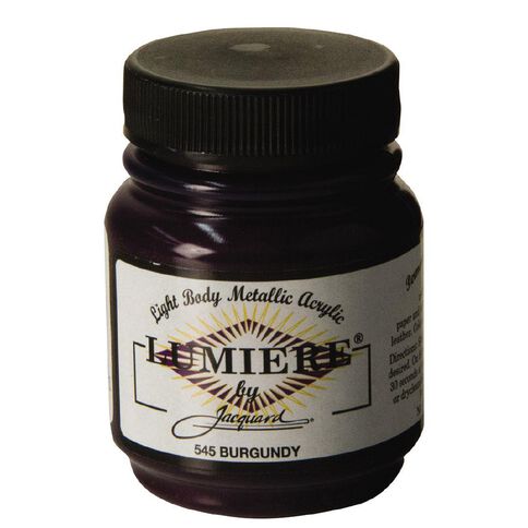Jacquard Lumiere Acrylic Paint Burgundy 66.54ml
