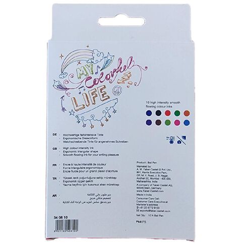 Faber-Castell TRI-Flow Ballpoint Pens Assorted 10 Pack