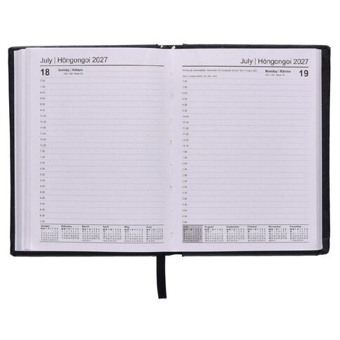 WS 2027 Diary A6 Day to Page Black
