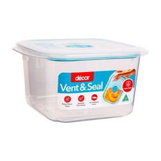 Decor Vent & Seal Plastic Square Clear 1L