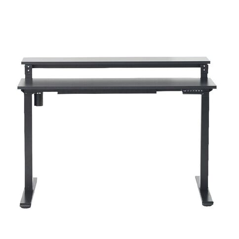 Workspace 2 Tier Adjustable Desk Black