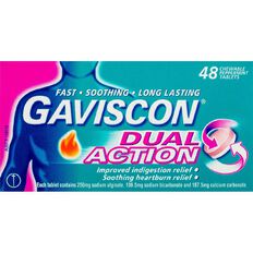 Gaviscon Dual Action Antacid Tablets 48s