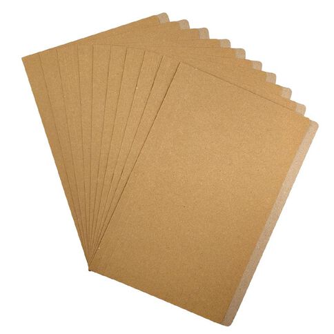 WS Manilla Folders Foolscap Kraft 10 Pack