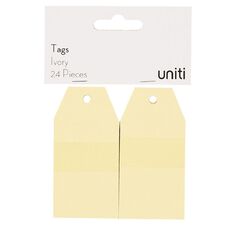 Uniti Tags 24 Piece Pearlescent Ivory