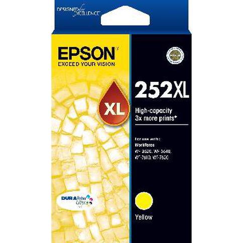 Epson Ink 252XL Yellow (1100 Pages)