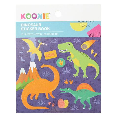 Kookie Mini Sticker Book 12 Sheets Dinosaurs
