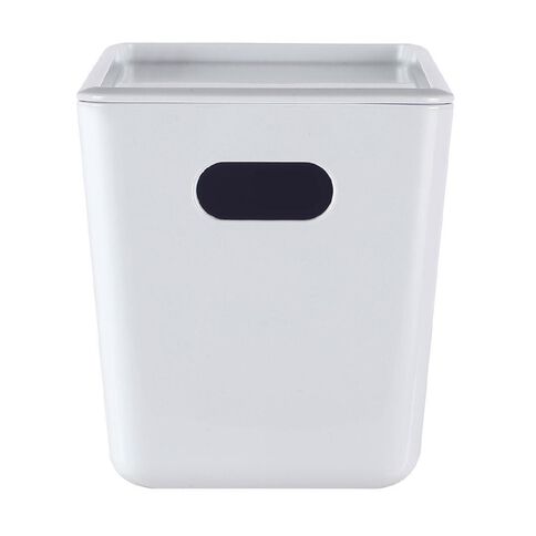 Living & Co Lisse Narrow Lidded Organiser White 5L