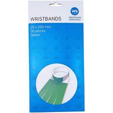 WS Wristbands 50 Pack Green Green Mid