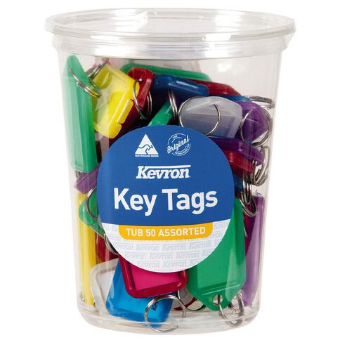 Kevron Id5 Key Tags Assortment 50 Pack Warehouse Stationery Nz