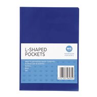 WS L-Shaped Pockets 10 Pack Blue Mid A4