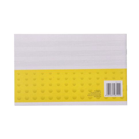 WS Exercise Book Work Music #1 6 Stave 20 Leaf Yellow Mid