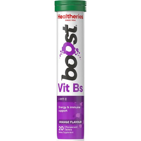 Healtheries Boost Effervescent Vit Bs Orange 20s