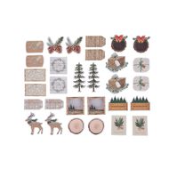 Uniti Evergreen Grove Cardstock Die Cut Shapes 30 Pieces