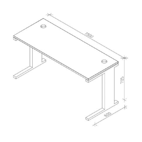Zealand Mirage Desk 1500 x 600 Coastal Elm