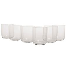 Living & Co Rounded Double Old Fashion Glass Tumblers 6 Pack