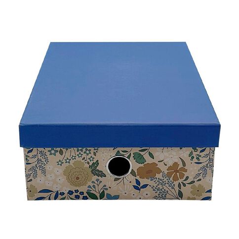 Uniti Blossom Storage Box Floral Blue