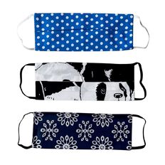 Anna Stretton Teen Dual Layer Fabric Face Mask Multicolour 3 Pack