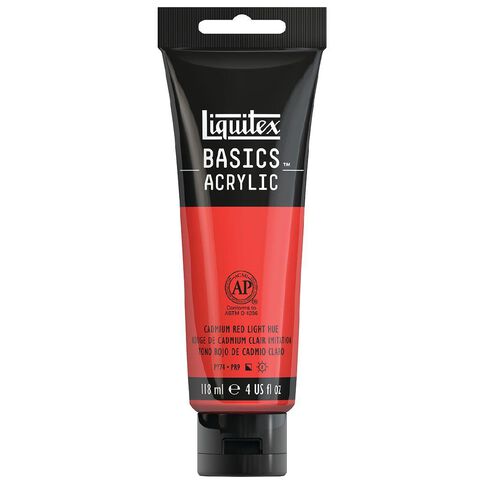 Liquitex Basics Acrylic 118ml Cadmium Red Light Hue