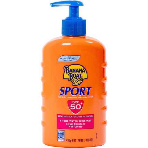 Banana Boat Sports Sunscreen Lotion SPF50 Pump 400g
