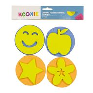 Kookie Jumbo Foam Stamps 4pk Shapes