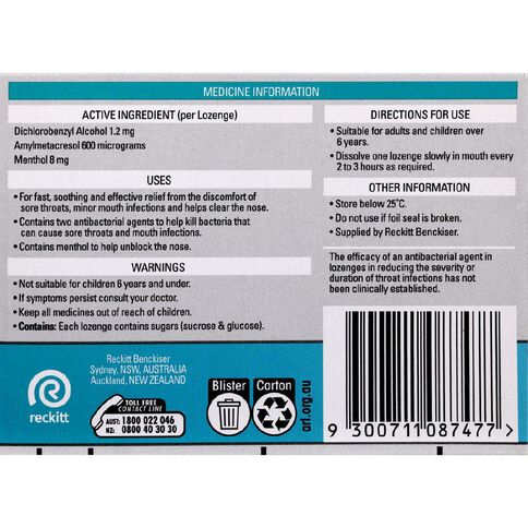 Strepsils Plus Blocked Nose Relief Lozenges 16s