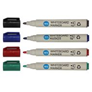 WS Whiteboard Marker Chisel 4 Pack Assorted 4 Pack