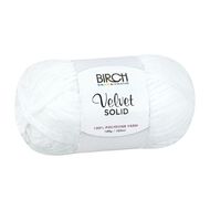 Birch Velvet Yarn 100% Polyester 100G White