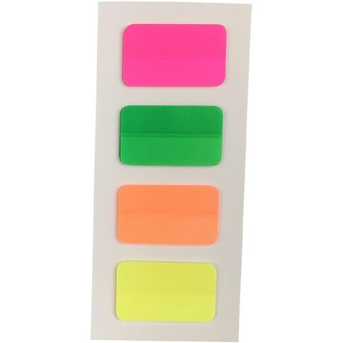 WS Fluorescent Colour Labels Multi-Coloured 4 Pack