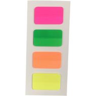 WS Fluorescent Colour Labels Multi-Coloured 4 Pack