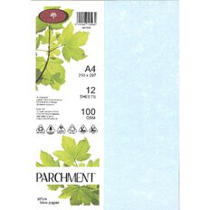 Direct Paper Parchment Paper 100gsm 12 Pack Sirius Blue A4