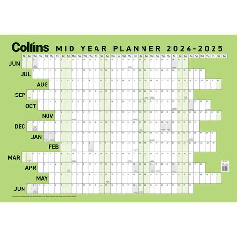 Collins Wall Planner Mid Year Large 2026-2027
