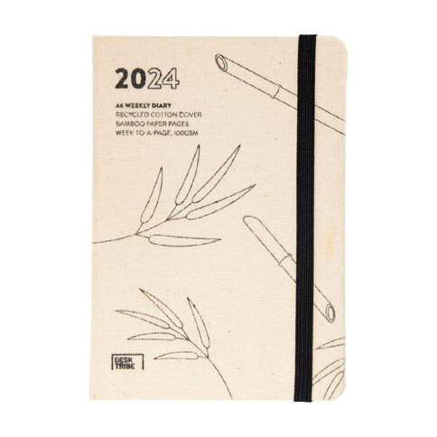 Desk Tribe Cotton Bamboo Weekly Diary 2024 A6