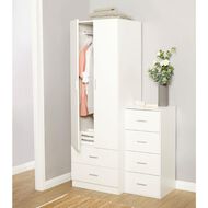 Living & Co Wardrobe Cabinet 2 Door & Drawers