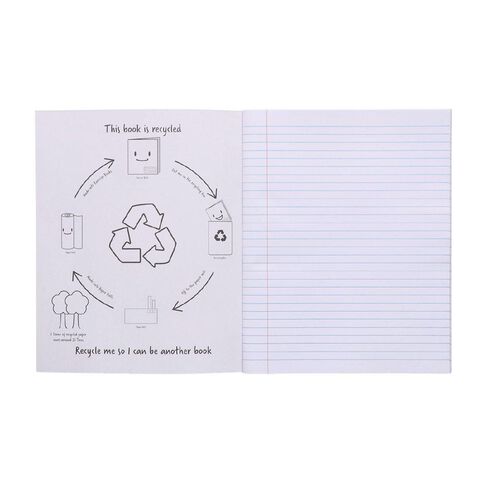 WS Exercise Book 1L4 7mm Ruled Nature 28 Leaf Red Mid