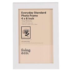 Living & Co Everyday Standard Photo Frame White 4in x 6in